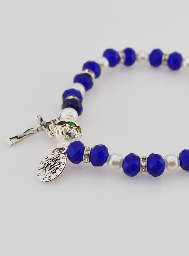 Bracelet Religieux Vierge Miraculeuse - Indigo (pic 3)