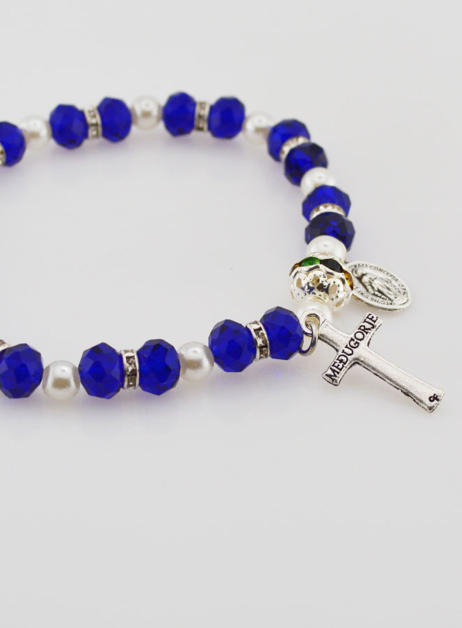 Bracelet Religieux Vierge Miraculeuse - Indigo (pic 4)