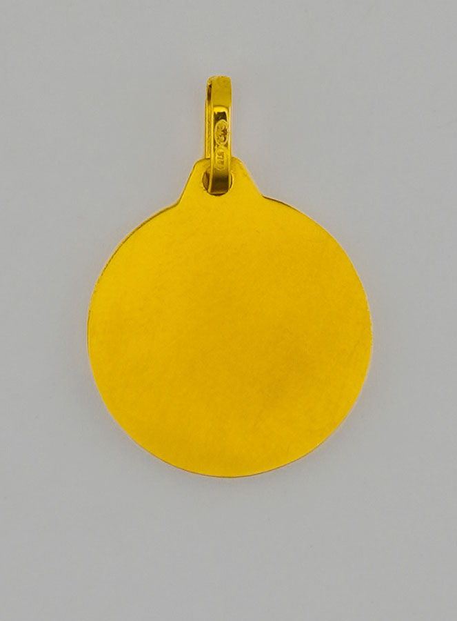Médaille Notre Dame de Lourdes en Or 9k - 14mm (pic 4)