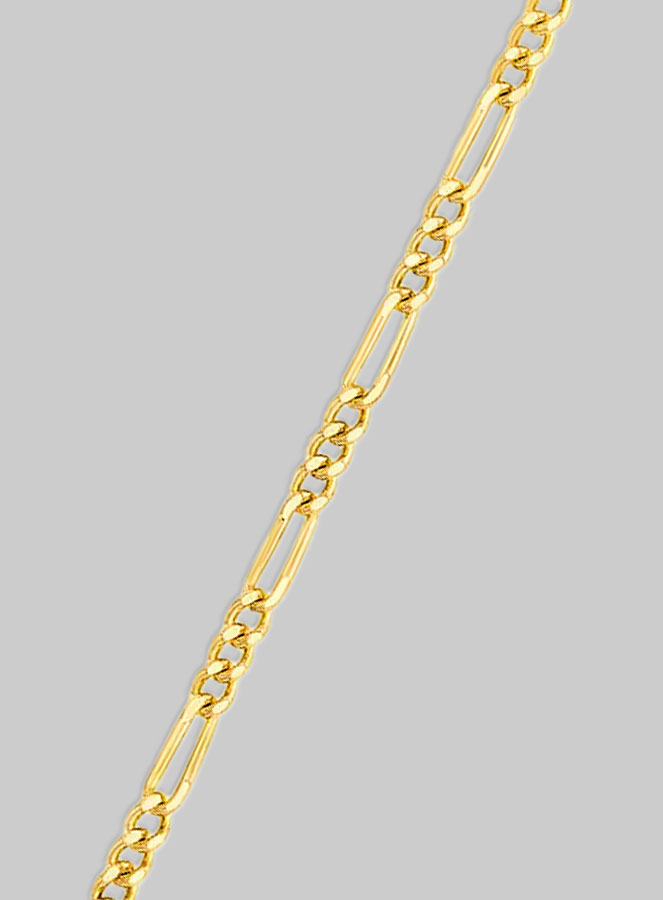 Chaîne en Or 9k 45cm - Maille Figaro Alternée 2,3mm (pic 2)