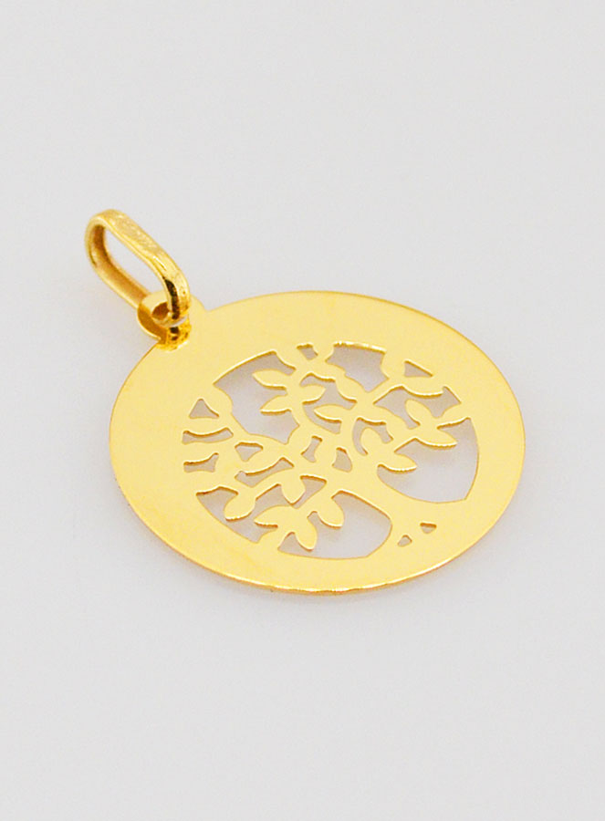 Médaille en Or 9k Arbre de Vie - 14mm (pic 4)