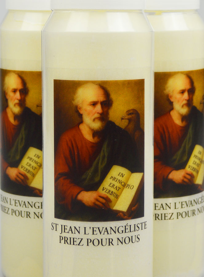 Lot de 3 Bougies de Neuvaine à Saint Jean l'Evangéliste (pic 3)