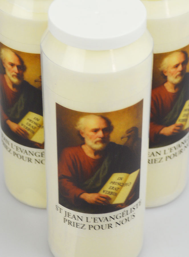 Lot de 3 Bougies de Neuvaine à Saint Jean l'Evangéliste (pic 4)