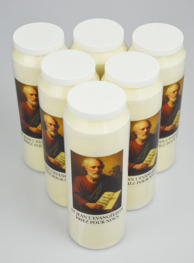 Lot de 6 Bougies de Neuvaine à Saint Jean l'Evangéliste (pic 2)
