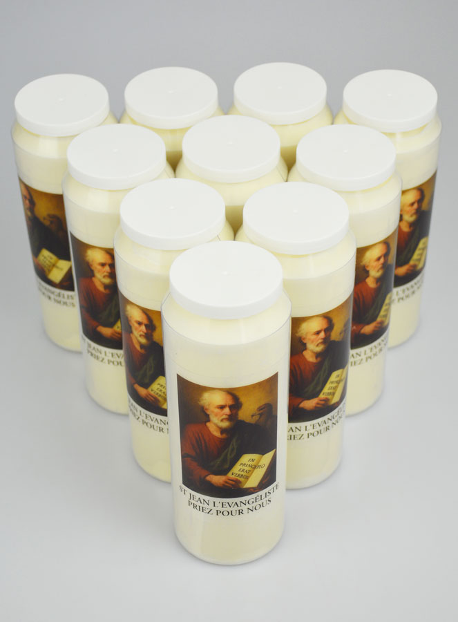Lot de 10 Bougies de Neuvaine à St Jean Evangéliste (pic 2)