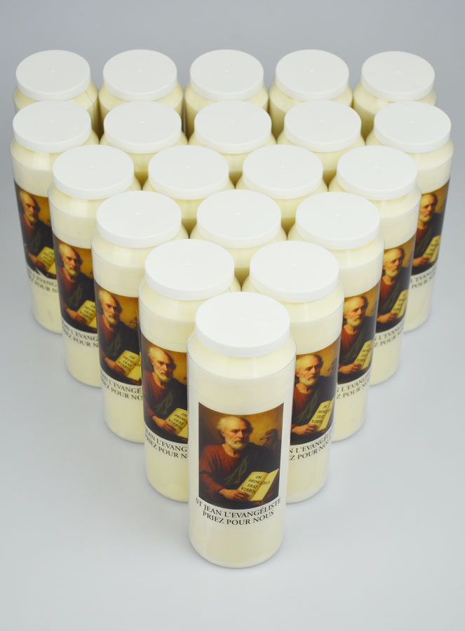 Lot de 20  Bougies de Neuvaine à St Jean Evangéliste (pic 2)