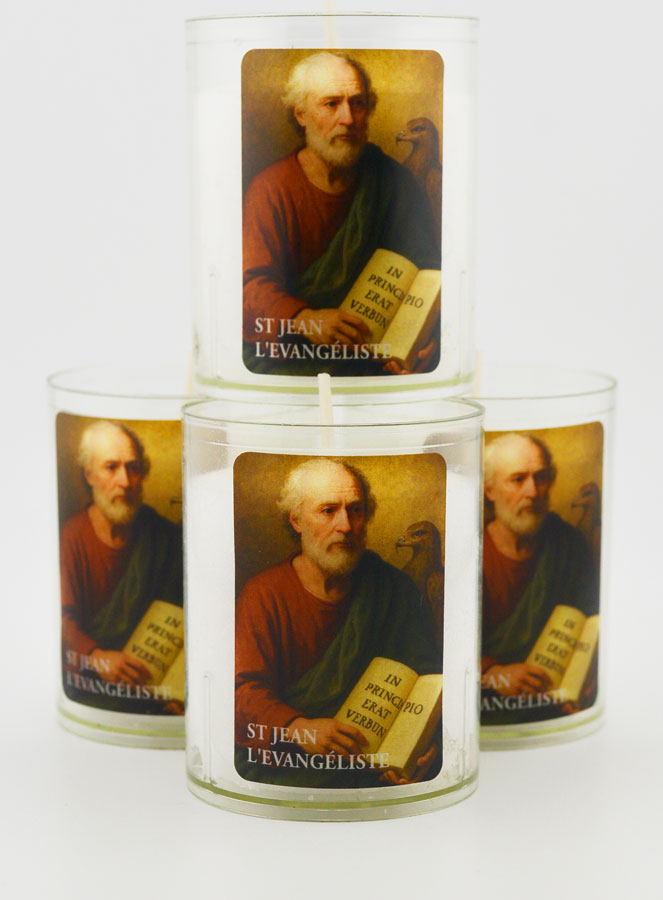 Lot de 4 Bougies Veilleuses Saint Jean l'Evangéliste (pic 1)
