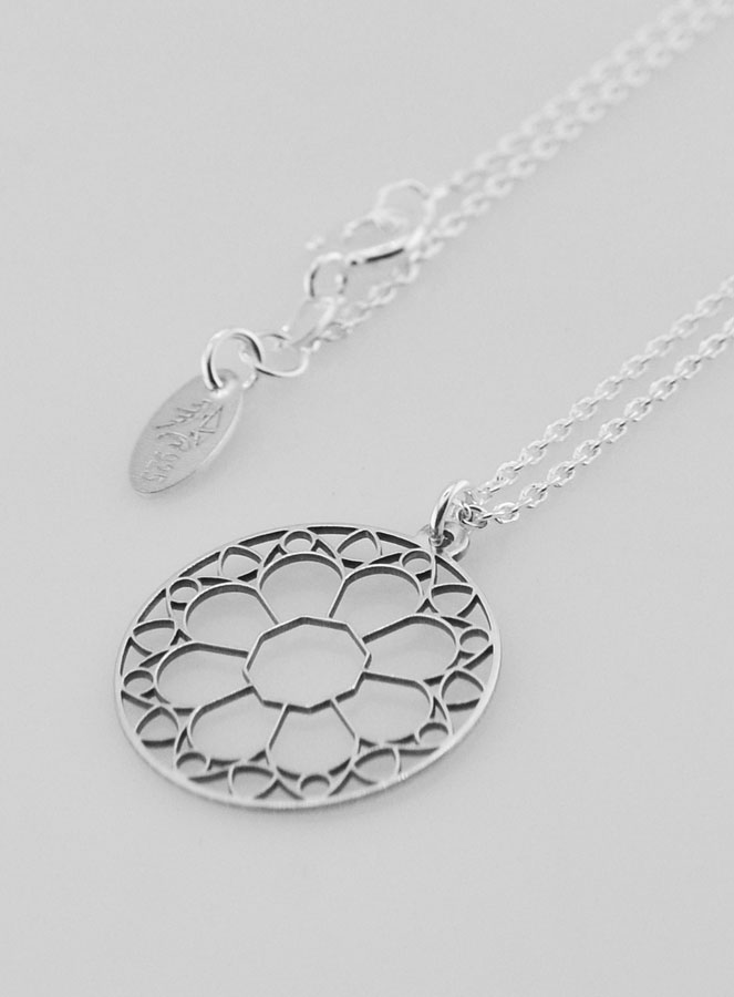 Collier Religieux Pendentif Vitrail - Argent 925 (pic 1)