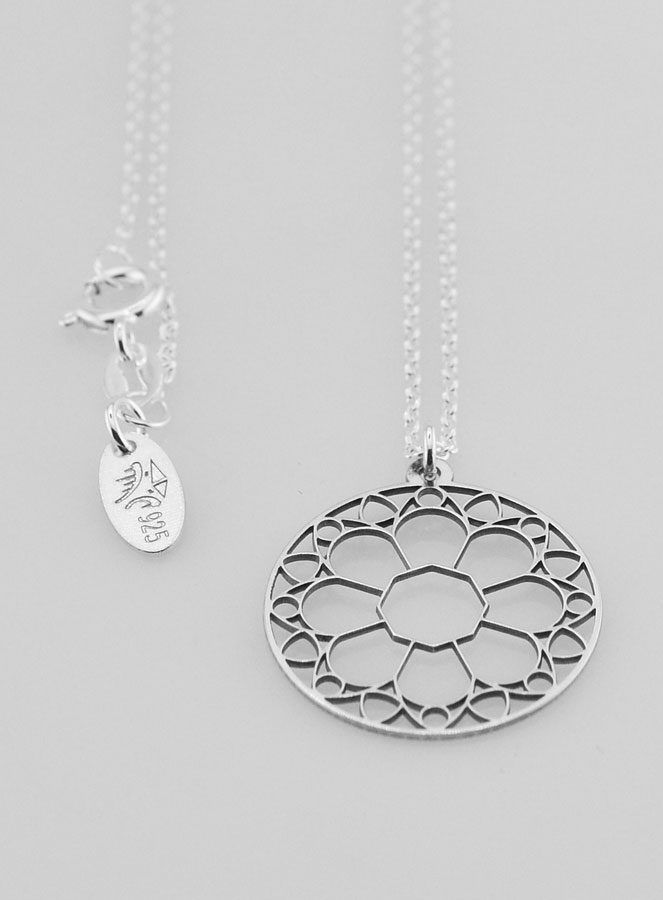 Collier Religieux Pendentif Vitrail - Argent 925 (pic 3)