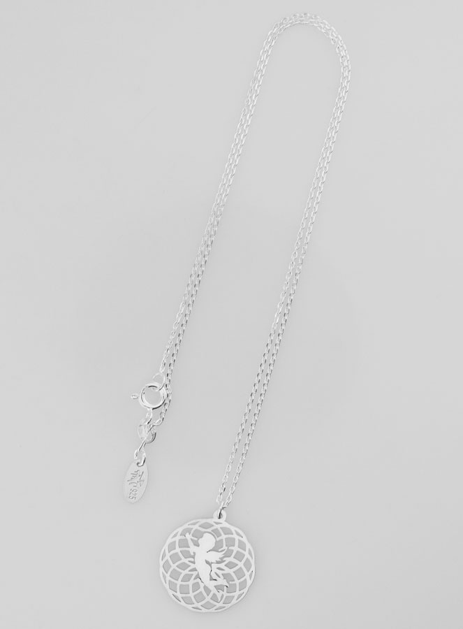 Collier Religieux Pendentif Ange & Rosace - 20mm (pic 2)