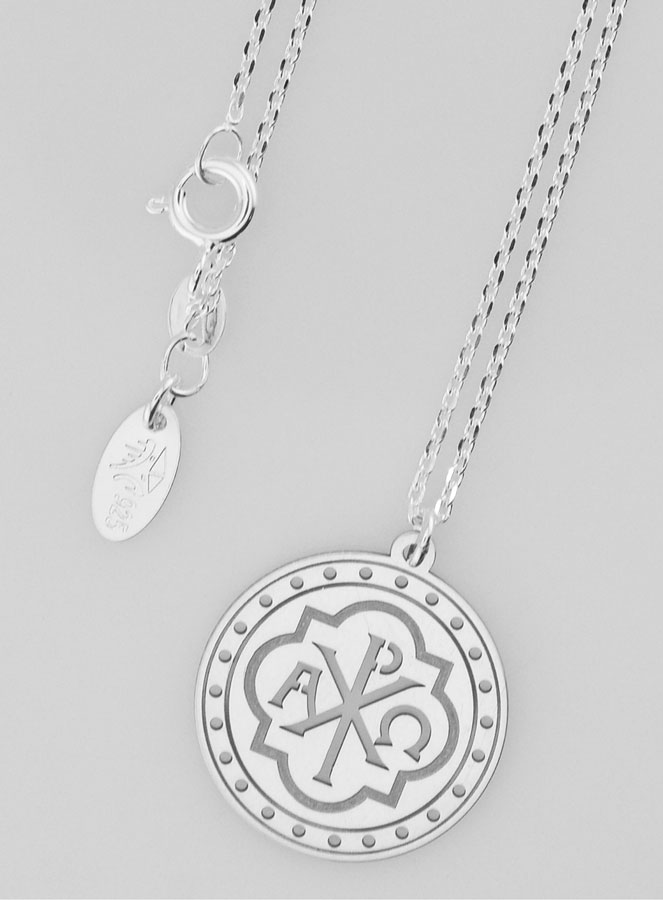 Collier Religieux Pendentif Monogramme du Christ - 20mm (pic 1)