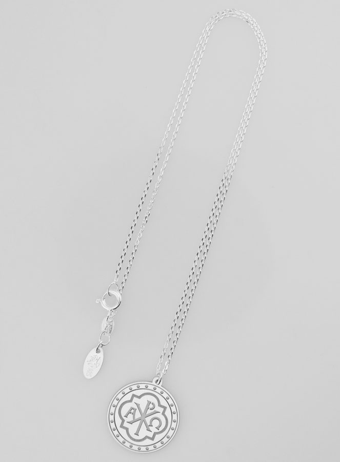 Collier Religieux Pendentif Monogramme du Christ - 20mm (pic 2)