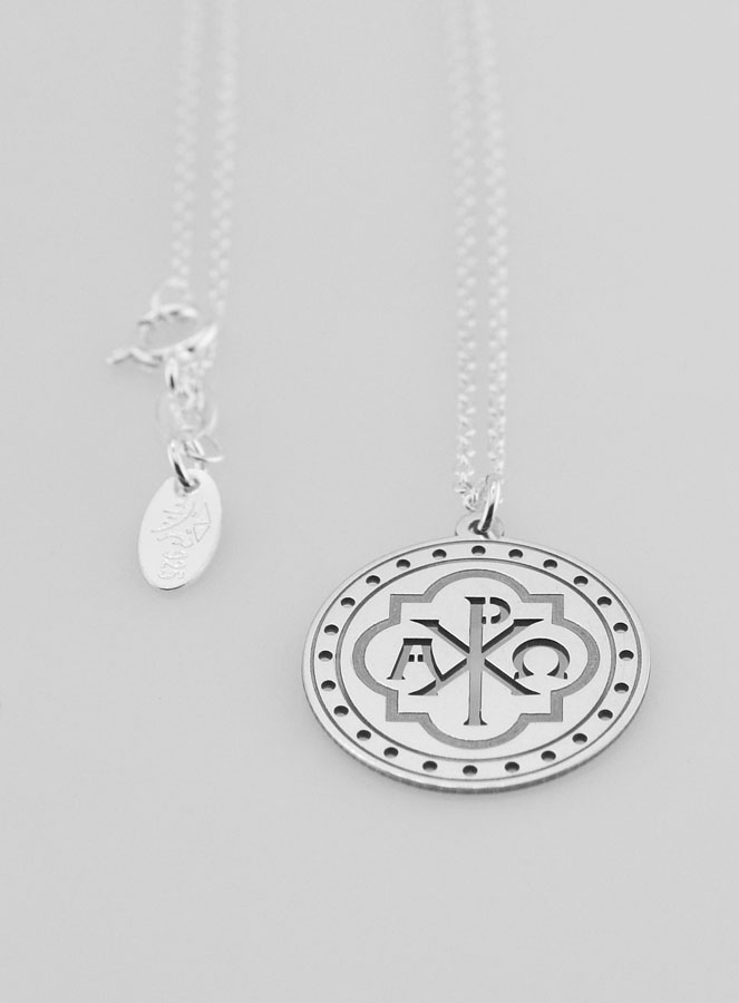 Collier Religieux Pendentif Monogramme du Christ - 20mm (pic 4)