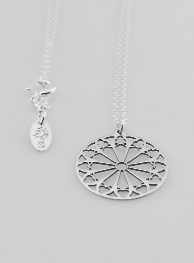 Collier Religieux Pendentif Vitrail - Argent 925 (pic 4)