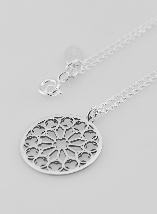 Collier Religieux Pendentif Vitrail - Argent 925 (pic 3)