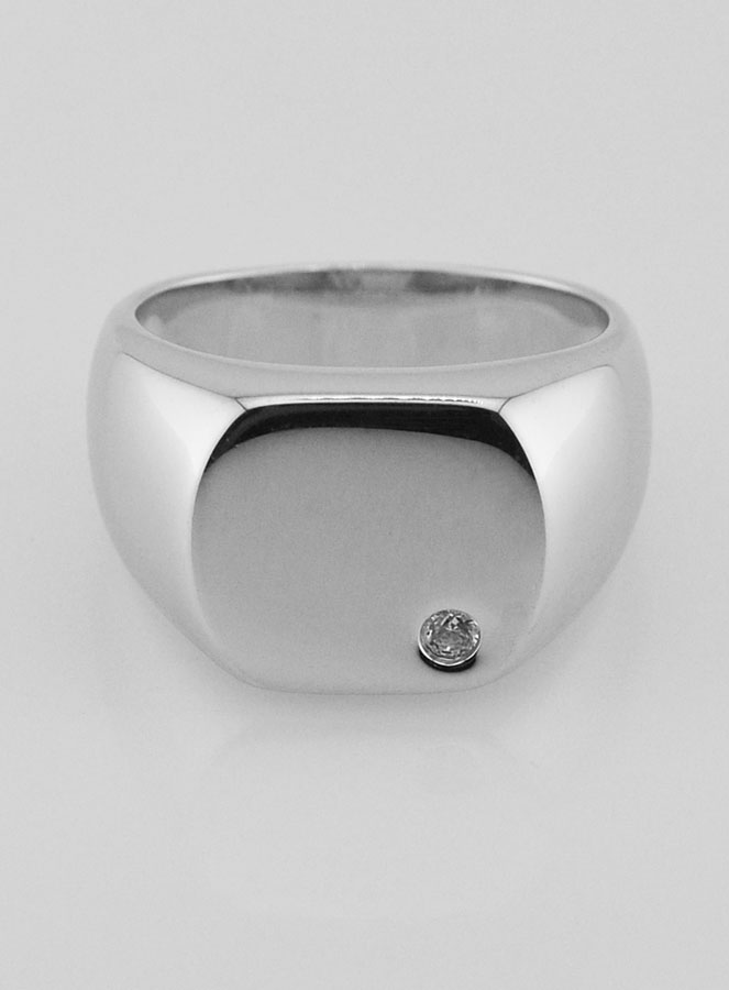 Bague Chevalière en Argent Massif - Taille 56 (pic 1)