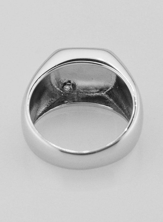 Bague Chevalière en Argent Massif - Taille 56 (pic 4)