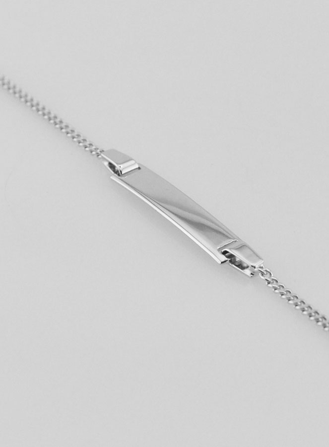 Gourmette de Baptême en Argent - Maille 1,4mm (pic 1)