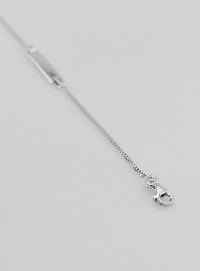 Gourmette de Baptême en Argent - Maille 1,4mm (pic 4)