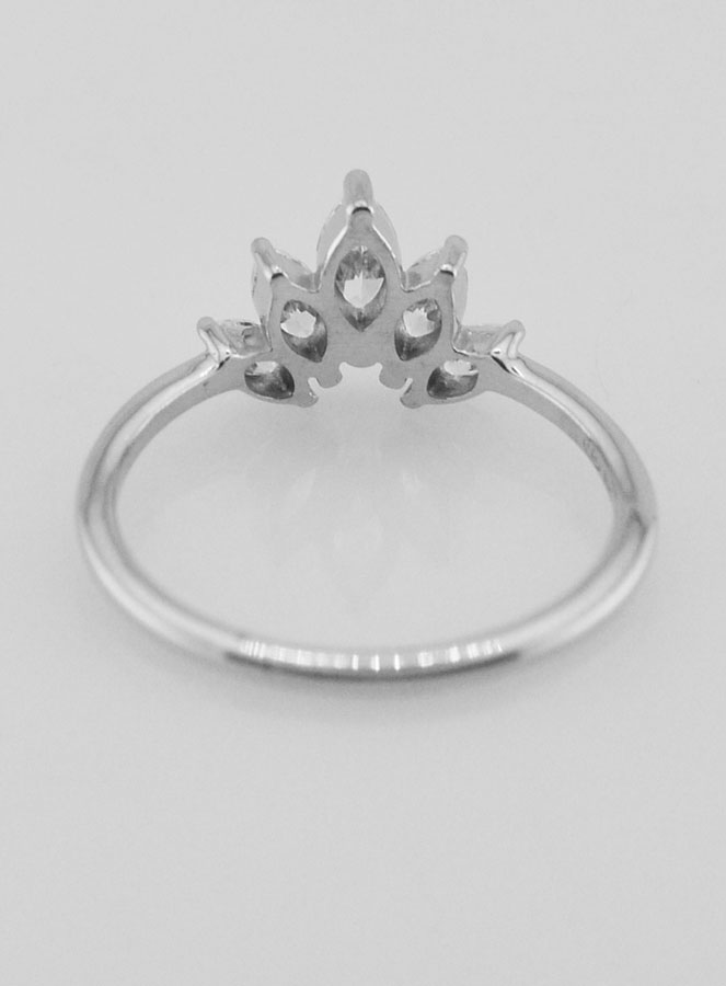 Bague Couronne Argent et Zircons - T54 (pic 4)