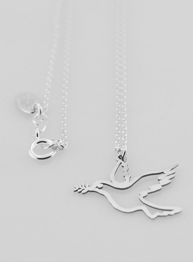 Collier Religieux Colombe Contour - Argent 925/1000 (pic 4)