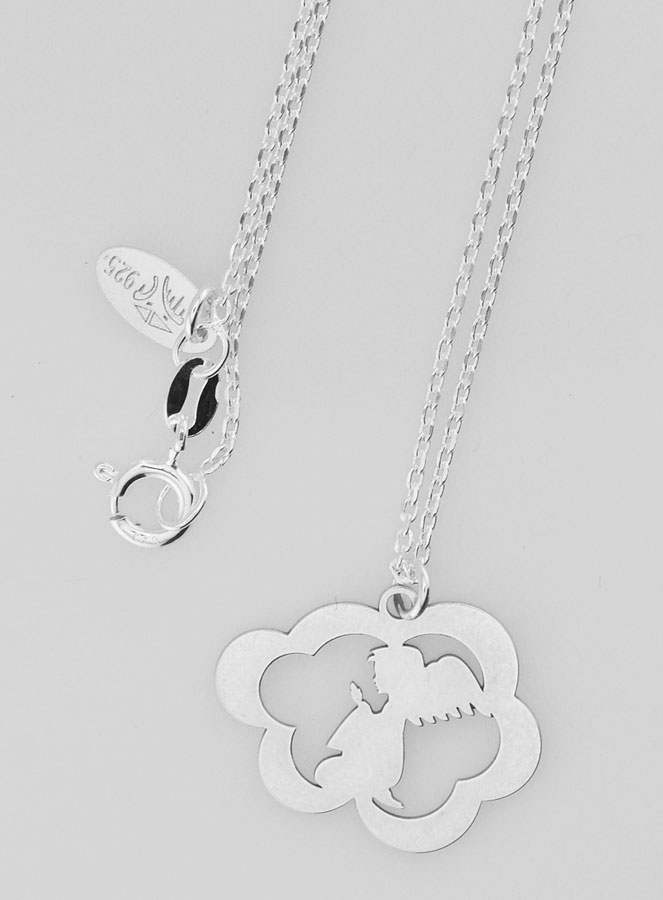 Collier Religieux Ange & Nuage - Argent 925/1000 (pic 1)