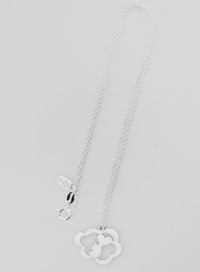 Collier Religieux Ange & Nuage - Argent 925/1000 (pic 2)