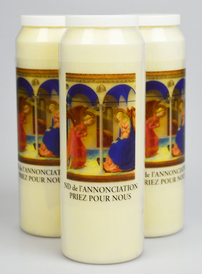 Lot de 3 Bougies de Neuvaine à Notre Dame de l'Annonciation (pic 1)