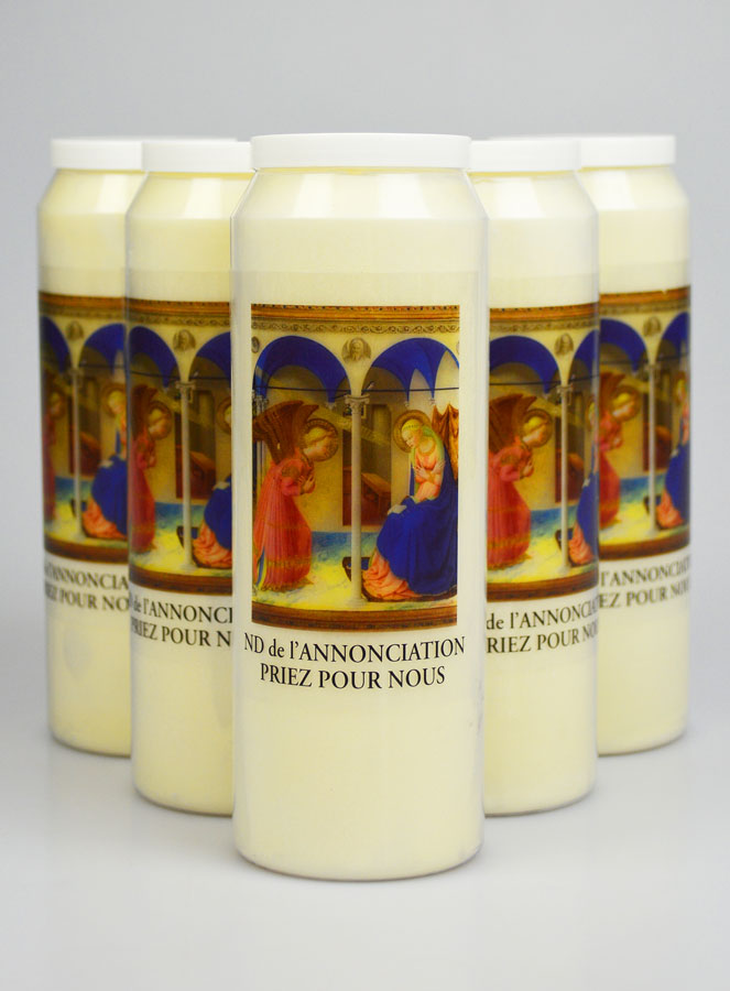 Lot de 6 Bougies de Neuvaine à Notre Dame de l'Annonciation (pic 1)