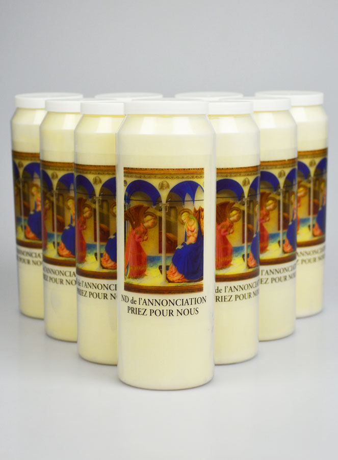 Lot de 10 Bougies de Neuvaine à Notre Dame de l'Annonciation (pic 1)