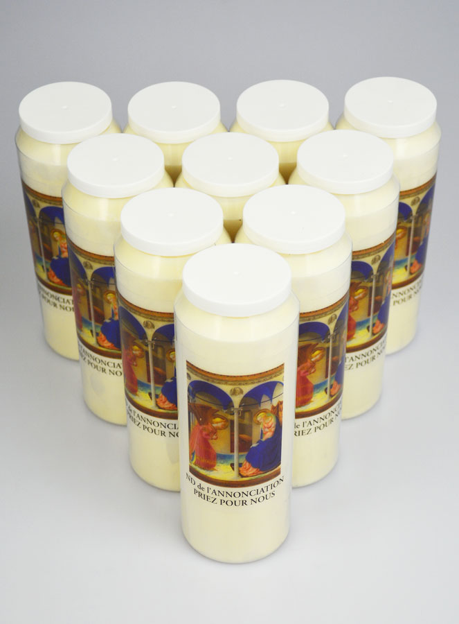 Lot de 10 Bougies de Neuvaine à Notre Dame de l'Annonciation (pic 2)