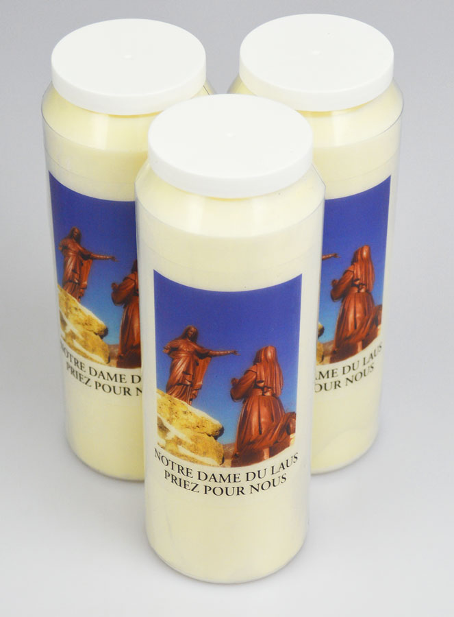 Lot de 3 Bougies de Neuvaine à Notre Dame du Laus (pic 2)