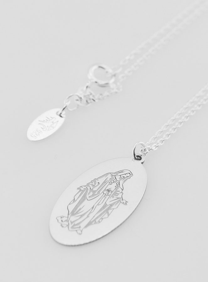 Collier Religieux Vierge Miraculeuse - Argent 925 (pic 1)