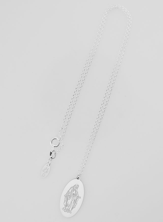 Collier Religieux Vierge Miraculeuse - Argent 925 (pic 2)