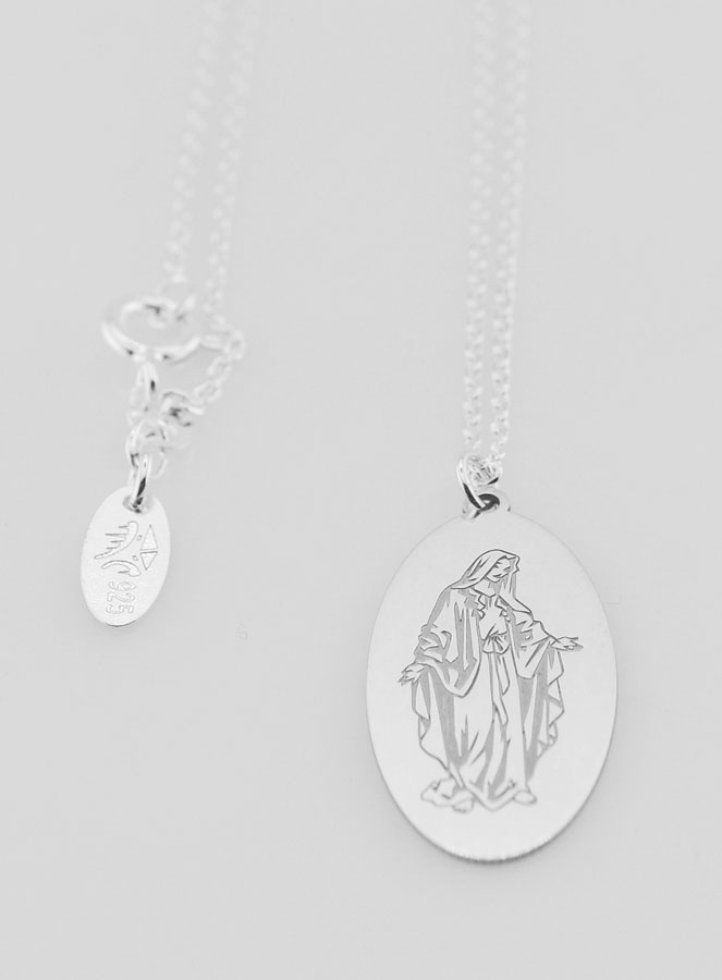 Collier Religieux Vierge Miraculeuse - Argent 925 (pic 3)