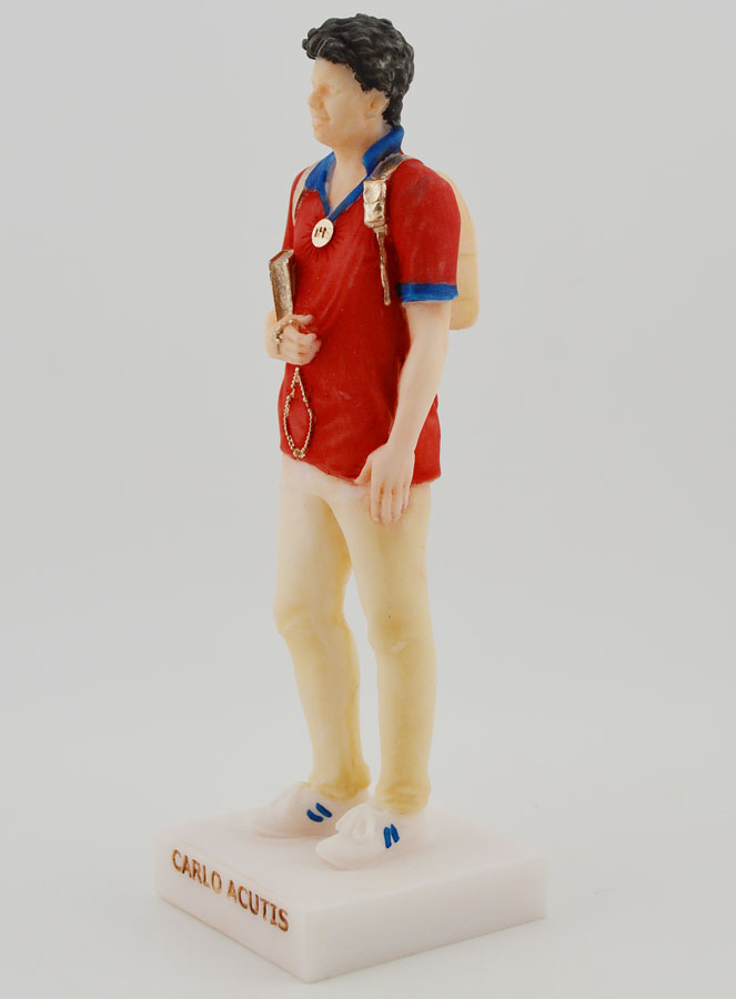 Statue en Albâtre Coloré 15cm - Carlo Acutis (pic 2)