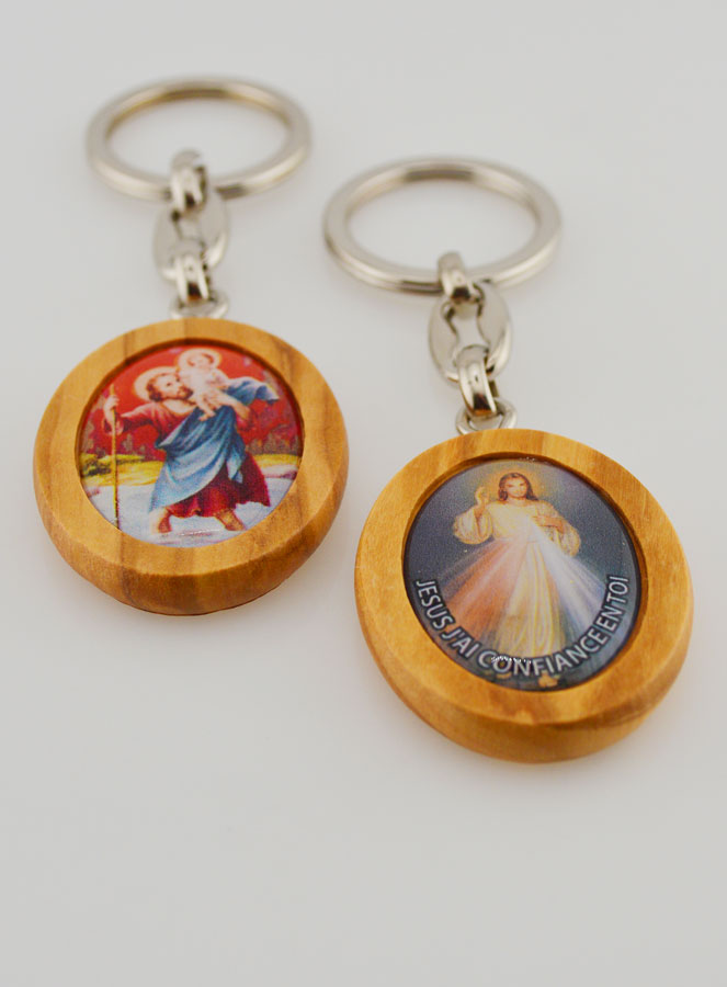Porte-clés Saint Christophe & Christ (pic 2)
