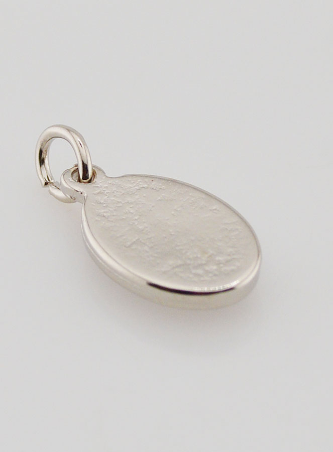 Médaille Pape François Argentée - 15mm (pic 4)