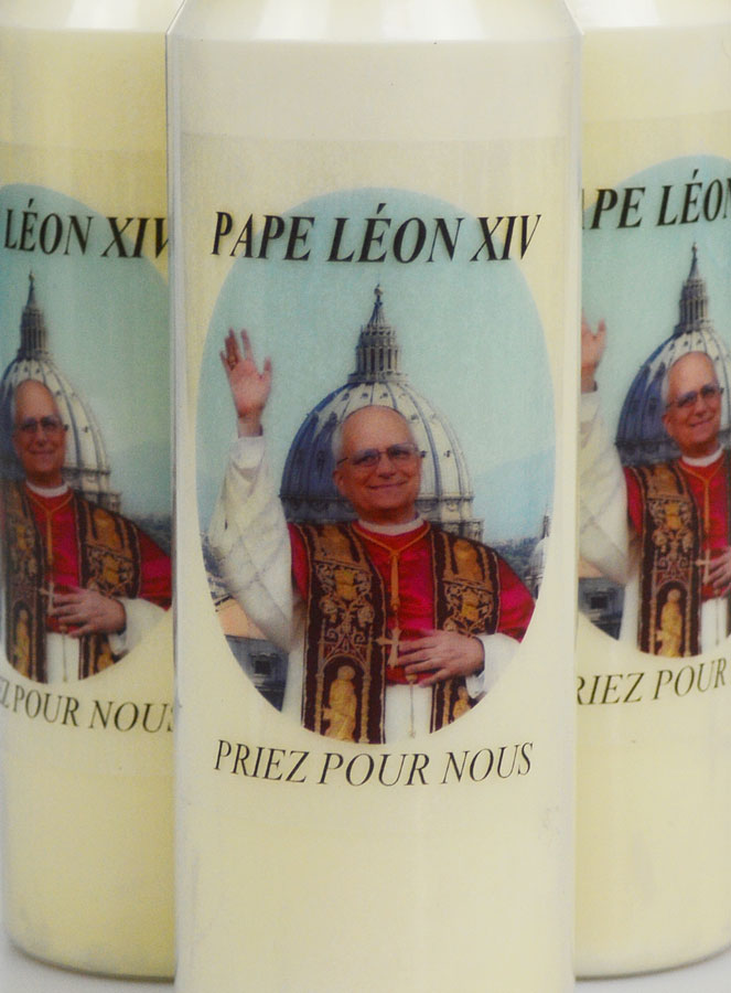 Lot de 3 Bougies de Neuvaine au Pape Léon XIV (pic 3)