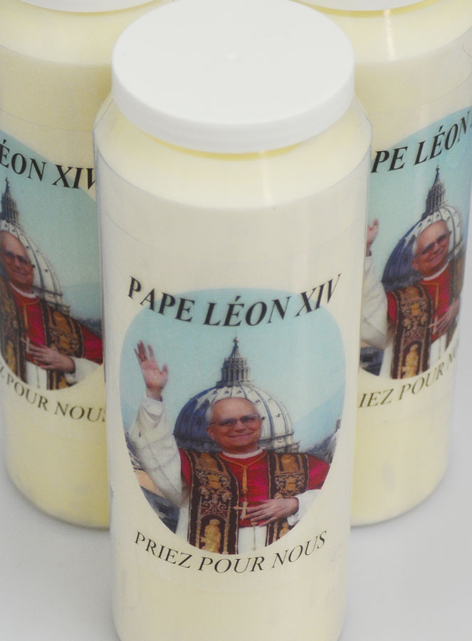Lot de 3 Bougies de Neuvaine au Pape Léon XIV (pic 4)