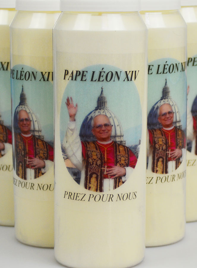 Lot de 6 Bougies de Neuvaine au Pape Léon XIV (pic 3)