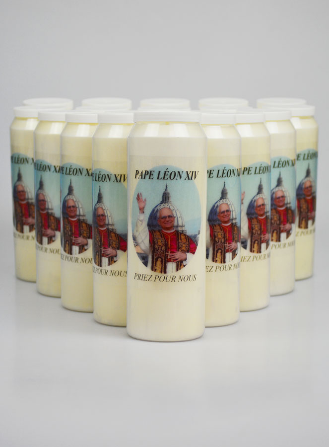 Lot de 20 Bougies de Neuvaine au Pape Léon XIV (pic 1)