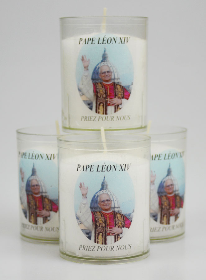 Lot de 4 Bougies Veilleuses Pape Léon XIV (pic 1)
