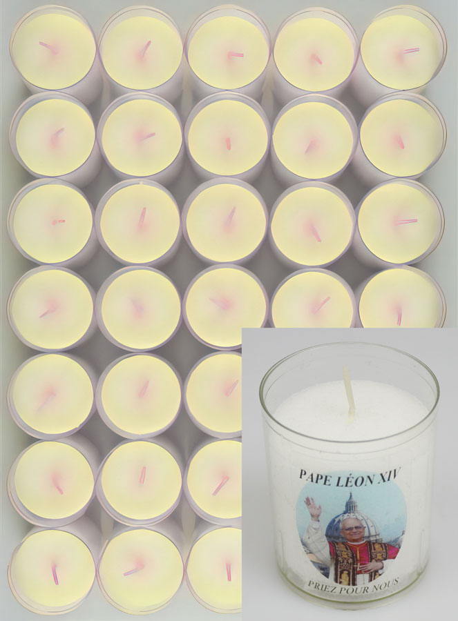 Lot de 24 Bougies Veilleuses Pape Léon XIV (pic 2)