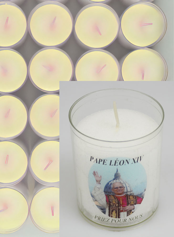 Lot de 24 Bougies Veilleuses Pape Léon XIV (pic 4)