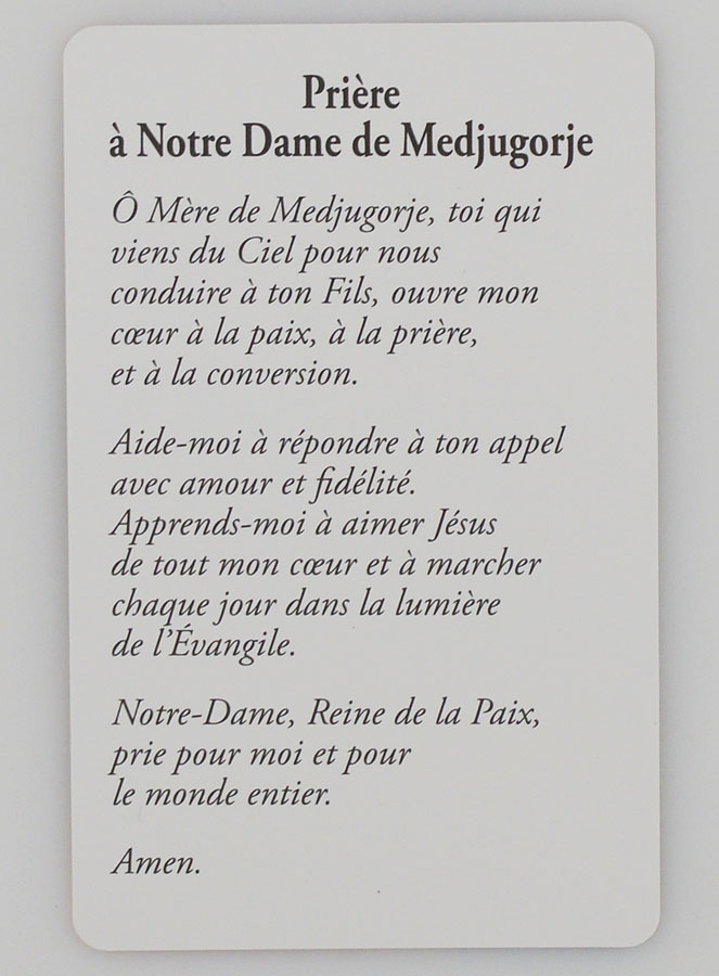 Carte de Prière Notre Dame de la Paix (pic 2)