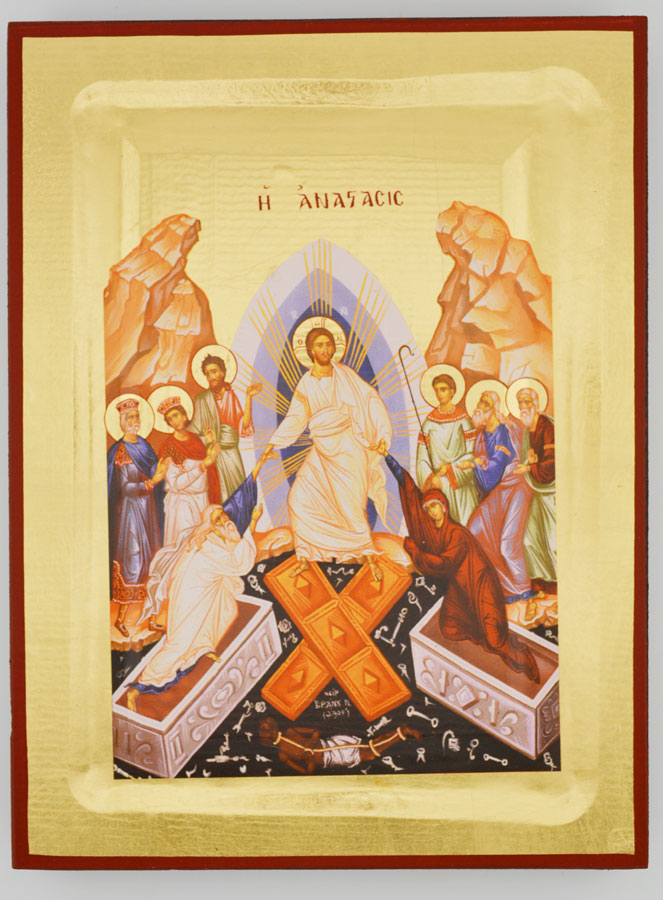 Icône de Jésus - La Résurrection 24cm (pic 1)