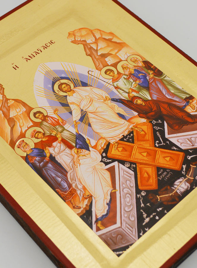 Icône de Jésus - La Résurrection 24cm (pic 3)