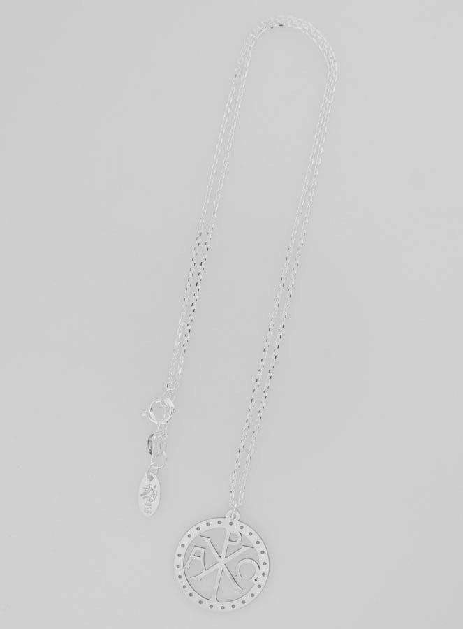 Collier Religieux en Argent Monogramme du Christ - 20mm (pic 2)