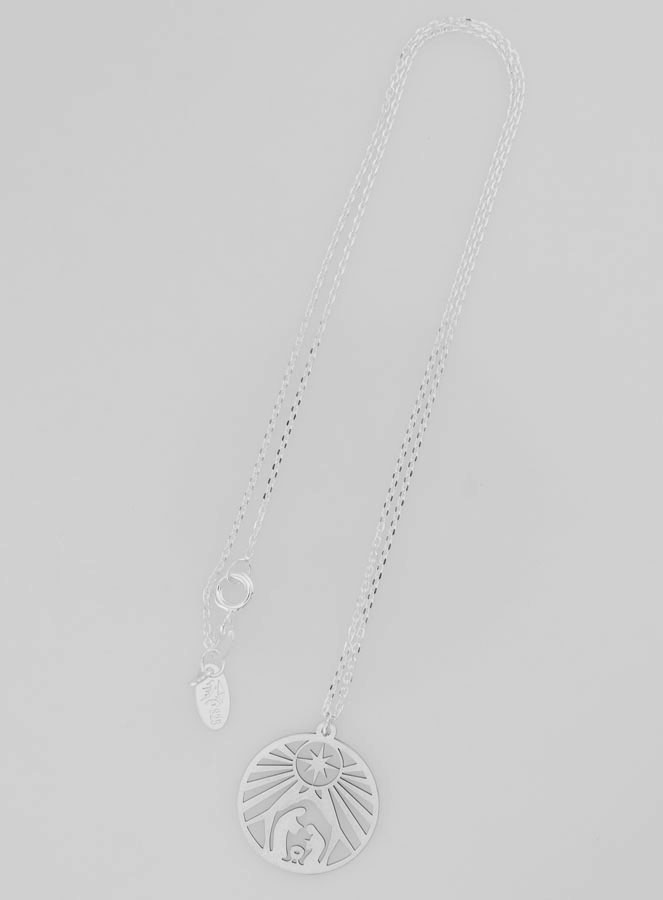 Collier Religieux en Argent - Sainte Famille 20mm (pic 2)